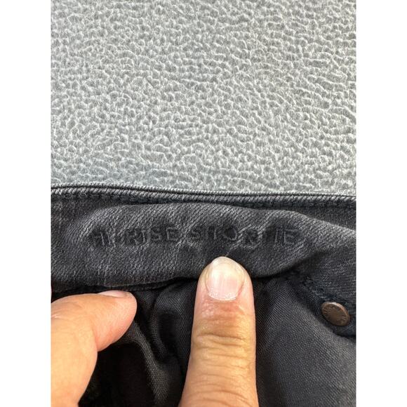 American Eagle hi rise shortie black size 0 - Picture 4 of 9